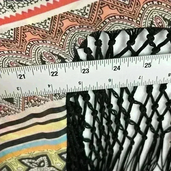 Democracy Kimono / Sheer Cardigan Colorful Women’s Size Large - Picture 6 of 9